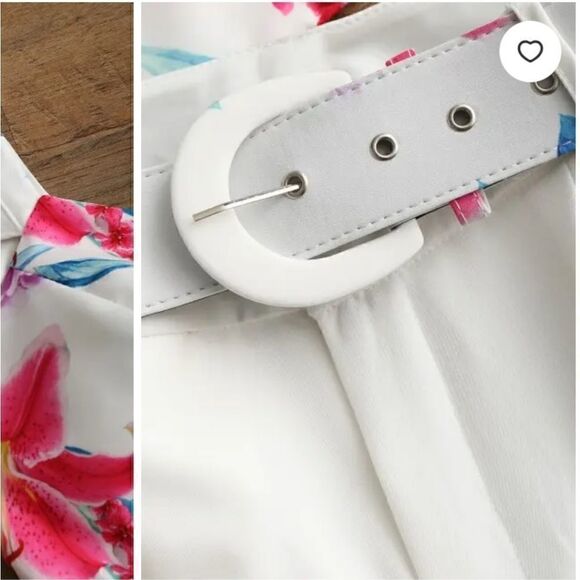 Bralette Ruffle Top and Belted Floral Shorts Set - Picture 4 of 11